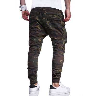 Pantalones Casuales con Cinturón Integrado Estampado Camuflaje - Image 8