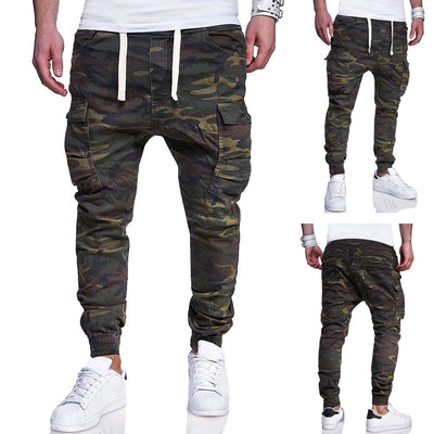 Pantalones Casuales con Cinturón Integrado Estampado Camuflaje - Image 5