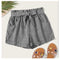 Shorts Urbanos Anchos de Verano con Cinturón a Rayas