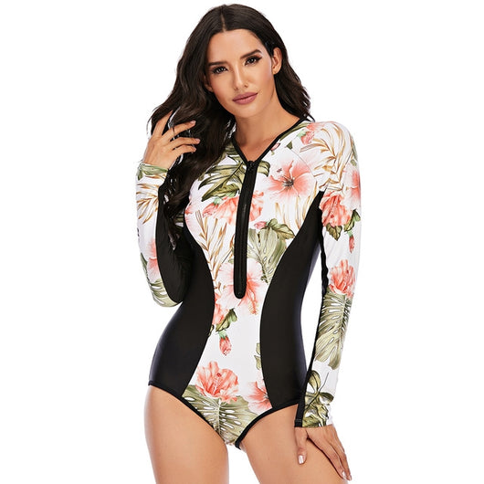 Traje de Baño Enterizo para Mujer con Relleno y Estampado - Image 7