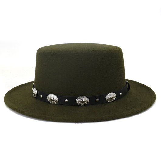 Sombrero Jazz de Lana Cálido con Hebilla Metálica - Estilo Británico Versátil - Image 2