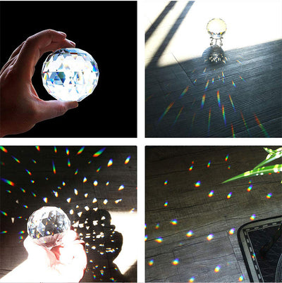 Lámpara Colgante de Cristal Facetado 60MM - Prisma de Luz y Atrapasoles Decorativo - Image 6
