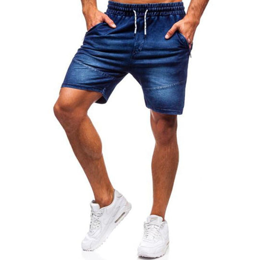 Shorts Denim Casual para Hombre con Cintura Elástica - Image 11