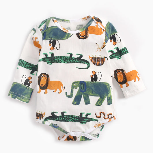 Pijama Enterizo de Manga Larga con Estampado de Animales para Bebé - Image 10