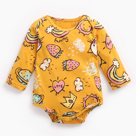 Pijama Enterizo de Manga Larga con Estampado de Animales para Bebé