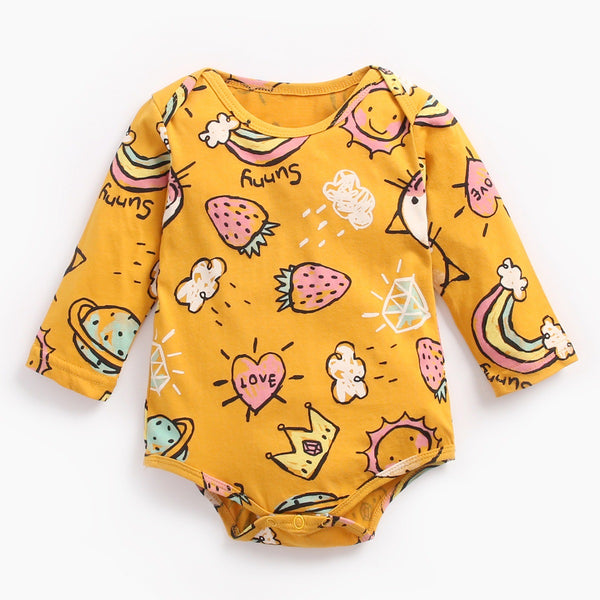 Pijama Enterizo de Manga Larga con Estampado de Animales para Bebé
