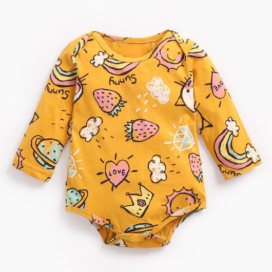 Pijama Enterizo de Manga Larga con Estampado de Animales para Bebé