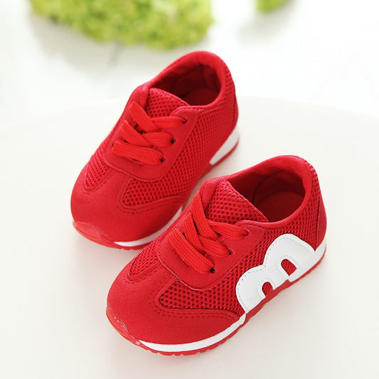 Tenis Infantiles Transpirables Tejido Fly-Knit con Cordones
