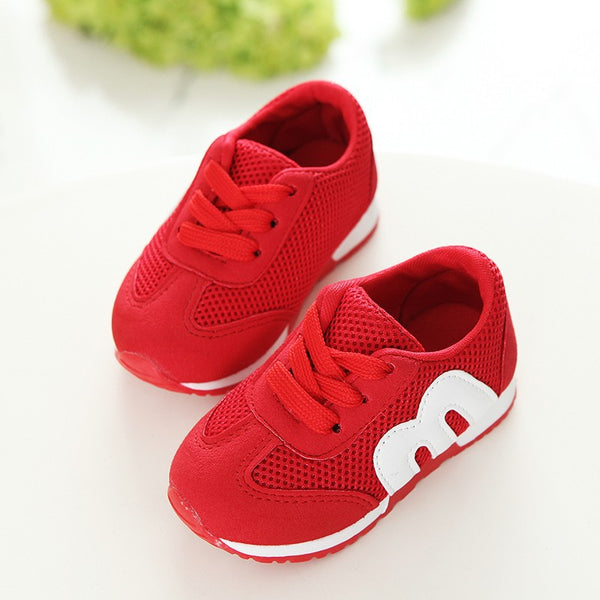 Tenis Infantiles Transpirables Tejido Fly-Knit con Cordones