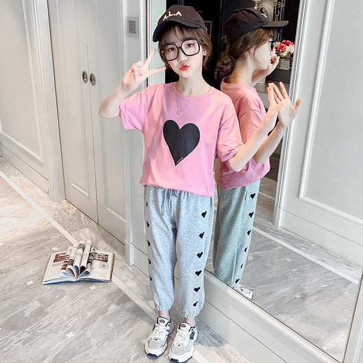 Conjunto Deportivo Niña Verano Coreano - Blusa Manga Corta y Shorts - Image 9