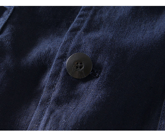 Traje de Lino con Cuello Clásico - Diseño Retro Fácil de Combinar - Image 12