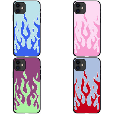 Funda Protectora Compatible con Apple iPhone - Diseño Flame