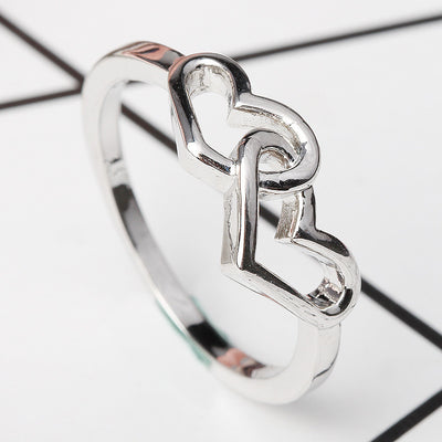 Anillo Doble Corazón de Plata con Zirconia - Diseño Romántico y Elegante - Image 9