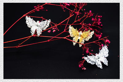 Marcapáginas Metálico Diseño Mariposa y Venas de Hoja - Artesanía Elegante - Image 27