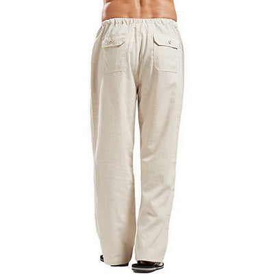 Pantalones de Lino con Bolsillos para Hombre - Diseño Minimalista - Image 14