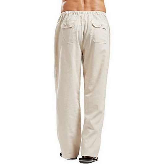 Pantalones de Lino con Bolsillos para Hombre - Diseño Minimalista - Image 14