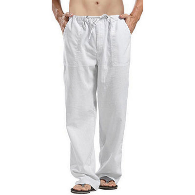 Pantalones de Lino con Bolsillos para Hombre - Diseño Minimalista - Image 17