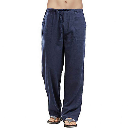 Pantalones de Lino con Bolsillos para Hombre - Diseño Minimalista - Image 20