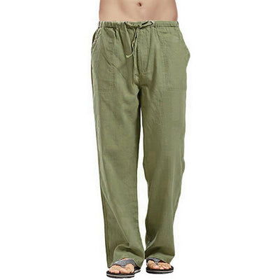Pantalones de Lino con Bolsillos para Hombre - Diseño Minimalista - Image 18