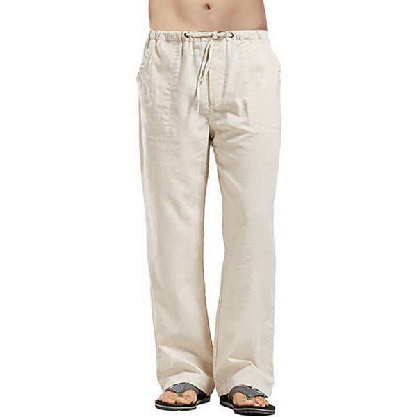 Pantalones de Lino con Bolsillos para Hombre - Diseño Minimalista