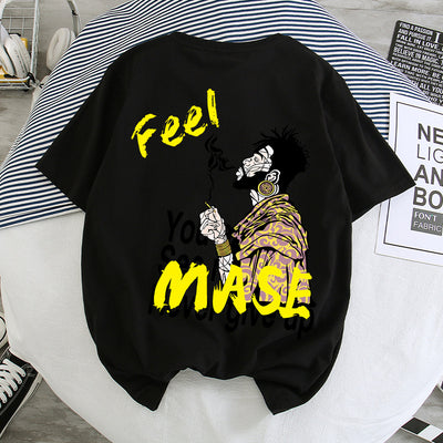 Camiseta Hip-Hop Estilo Hong Kong Suelta Unisex - Manga Corta Cinco Puntos - Image 35