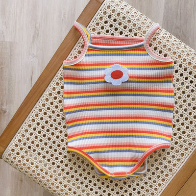 Enterizo a Rayas Multicolor para Bebé Niña - Image 2