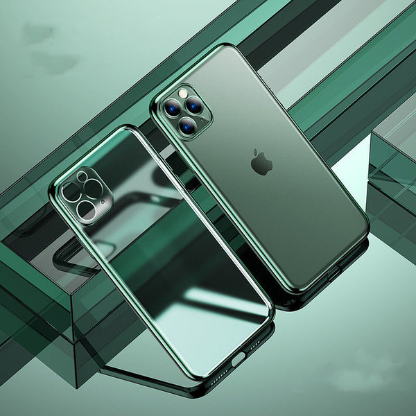 Funda iPhone Lujo con Marco Cuadrado y Acabado Mate - Compatible con Todos los Modelos