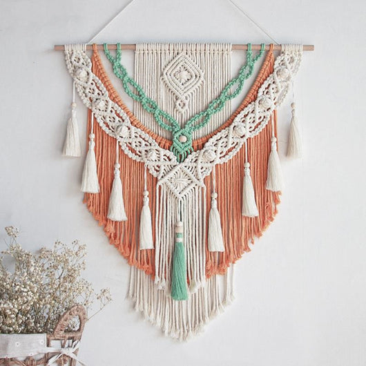 Tapiz Tejido Bohemio con Borlas - Kit DIY para Decoración de Pared y Cabecera - Image 9