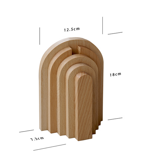 Sujetalibros Nórdico de Madera Maciza con Inserto Floral - Decoración de Interiores - Image 6