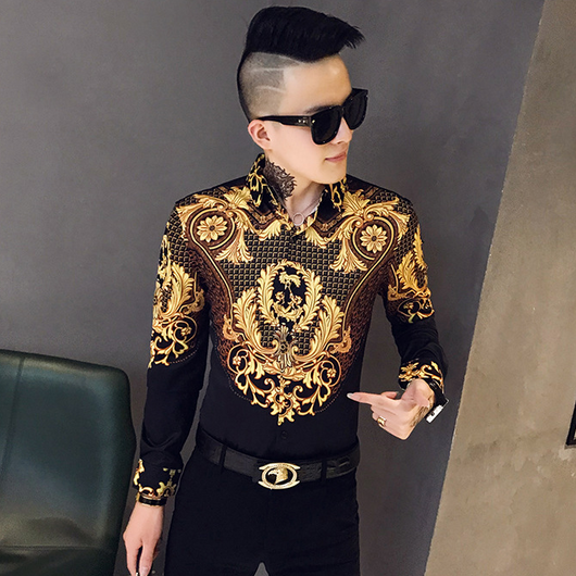 Camisa Casual Estampada de Manga Larga para Jóvenes - Image 4