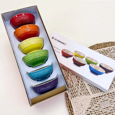 Set de 6 Boles de Cerámica Esmaltada Arcoíris - Diseño Lindo y Funcional - Image 2