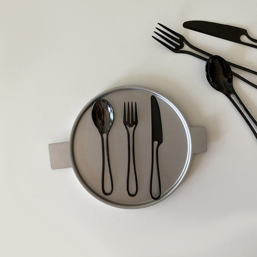 Cubiertos de Postre Estilo Minimalista Occidental en Acero Inoxidable con Diseño Geométrico Hueco - Image 6
