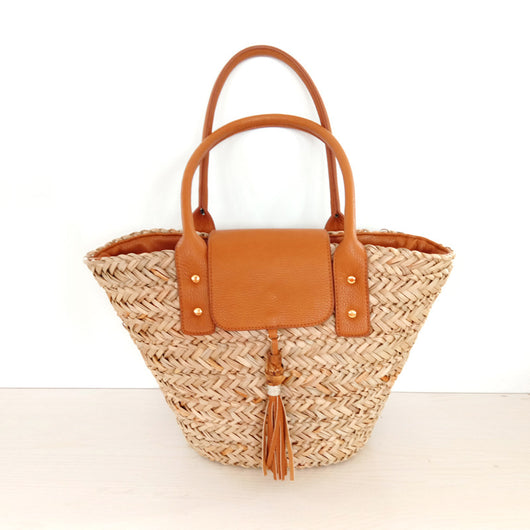 Bolsa Playera Tejida Artesanal con Borla - Diseño Veraniego en Rafia Natural - Image 8