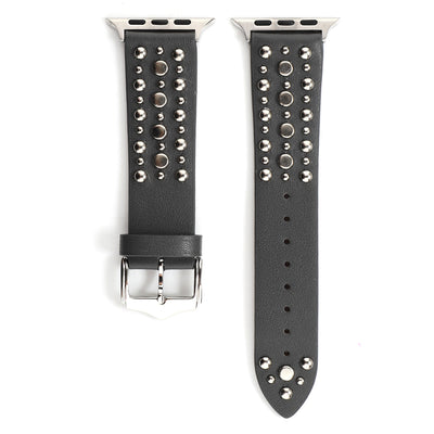 Correa de Cuero para Apple Watch con Remaches - Plata, Oro y Oro Rosa - Image 20