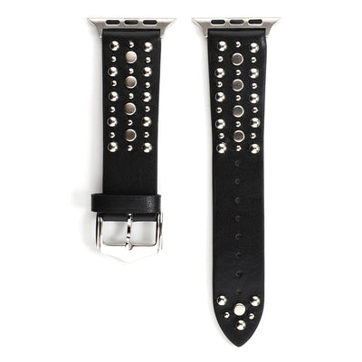 Correa de Cuero para Apple Watch con Remaches - Plata, Oro y Oro Rosa - Image 17