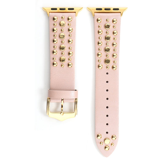 Correa de Cuero para Apple Watch con Remaches - Plata, Oro y Oro Rosa - Image 27