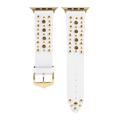 Correa de Cuero para Apple Watch con Remaches - Plata, Oro y Oro Rosa - Image 13