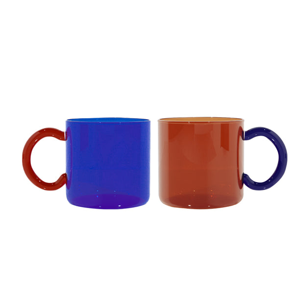 Vaso de Café Nórdico de Vidrio Coloreado - Diseño Creativo Premium