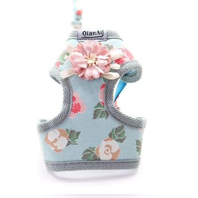 Arnés de Pecho Floral para Perro Verano con Correa - Image 6