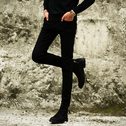 Pantalones Vaqueros Azul Claro Slim Fit Hombre - Jeans Elásticos Ajustados - Image 8