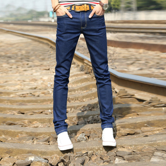 Pantalones Vaqueros Azul Claro Slim Fit Hombre - Jeans Elásticos Ajustados - Image 3
