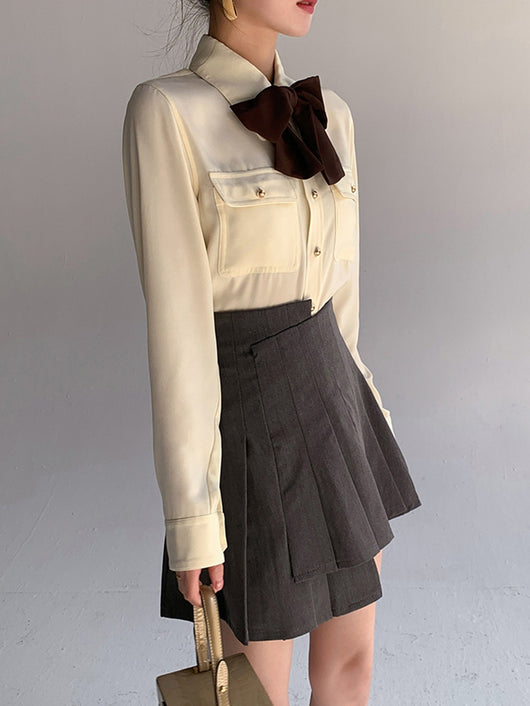 Camisa Elegante Rejuvenecedora con Amarre Ajustable - Image 7