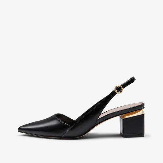 Zapatos Slingback Primavera para Mujer con Tacón Alto y Detalles Metálicos - Image 10