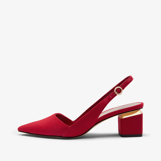 Zapatos Slingback Primavera para Mujer con Tacón Alto y Detalles Metálicos - Image 3