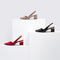 Zapatos Slingback Primavera para Mujer con Tacón Alto y Detalles Metálicos