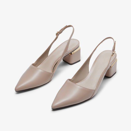 Zapatos Slingback Primavera para Mujer con Tacón Alto y Detalles Metálicos - Image 5