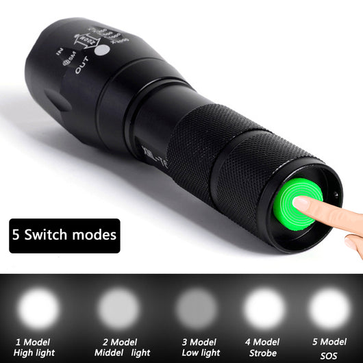 Linterna Táctica Recargable Ultra Potente - Impermeable para Defensa y Aventura - Image 2