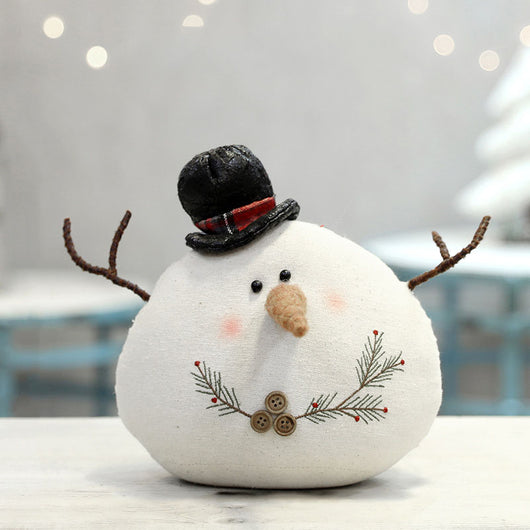 Muñeco de Nieve Navideño de Peluche con Bufanda y Capucha - Image 3