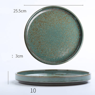 Plato de Cerámica Artesanal Estilo Japonés - Vajilla Retro Creativa Hecha a Mano - Image 8