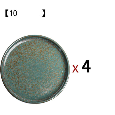 Plato de Cerámica Artesanal Estilo Japonés - Vajilla Retro Creativa Hecha a Mano - Image 12